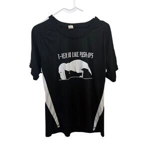 Funny T-Rex workout shirt 
Sport-tek
Size: XL
Z11